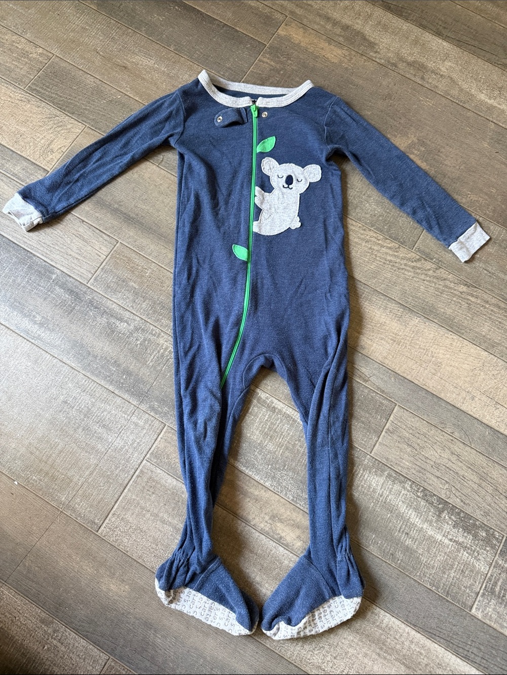Carter's Navy Footed One-Piece with Koala Applique